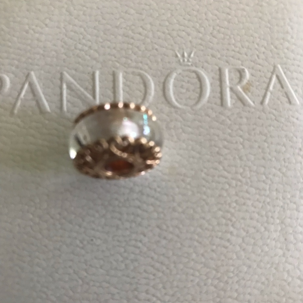 Original Brand New Pandora Rose Tone Murano Bead